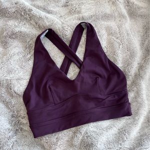 Born Primitive Double Cross Sports Bra • Plum